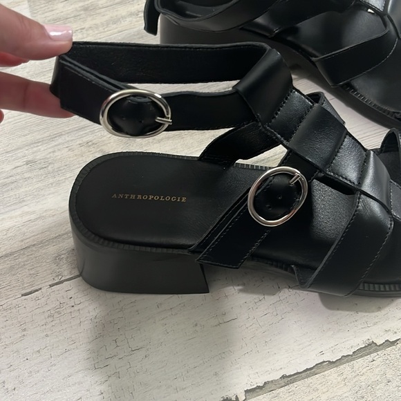 Anthropologie Black Heeled sandals Size 41 - Picture 2 of 8